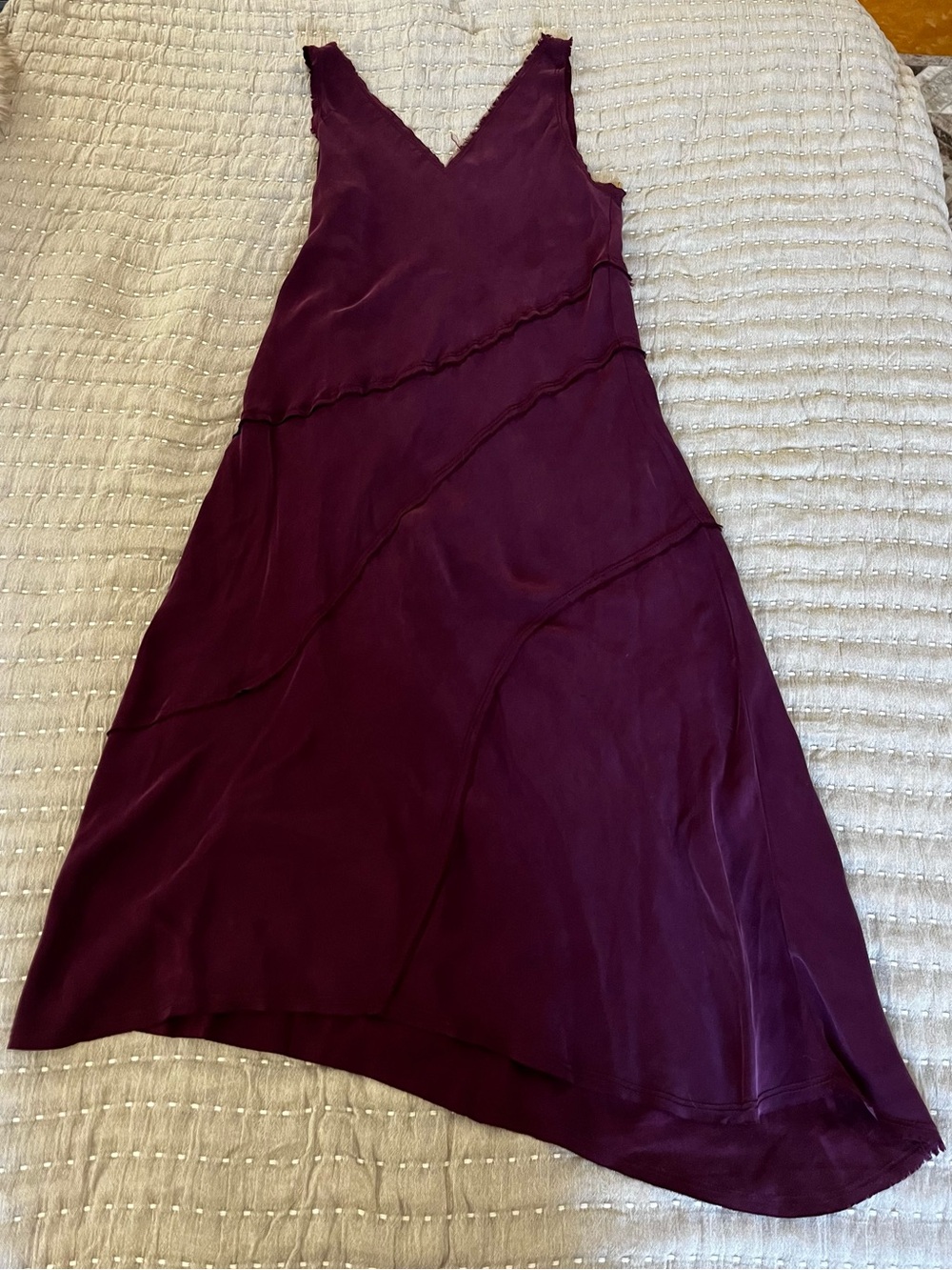 Go by GoSilk “Go Luxe Bias Dress” Style D070, Color Bordeaux, SZ LG, NWT